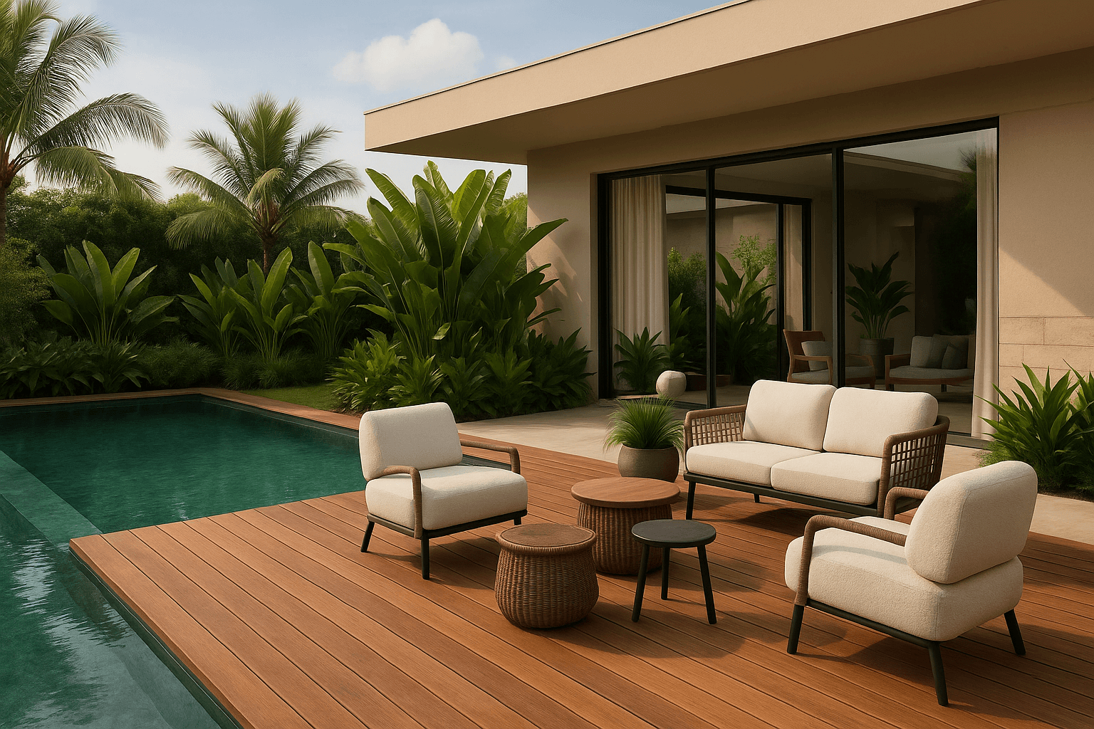Como decorar uma área de piscina? | Blog | Liv Decora