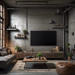TV na parede: Dicas e inspirações para você acertar! 2 sala industrial 1