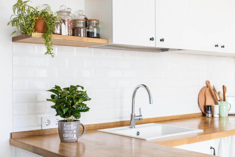 decoração de primavera na cozinha