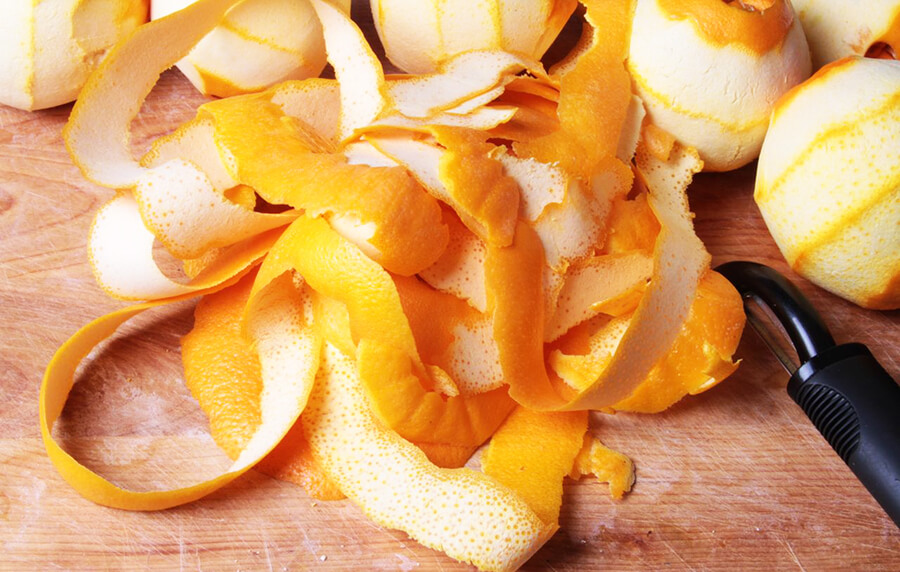 casca de frutas cítricas para casa perfumada