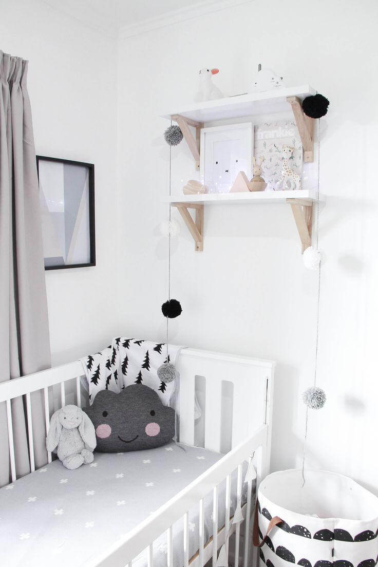 quarto de bebê berço branco