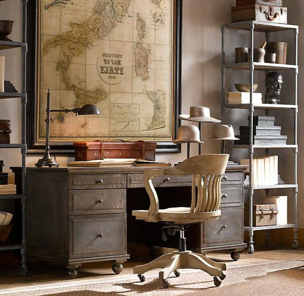 escritorio em casa vintage