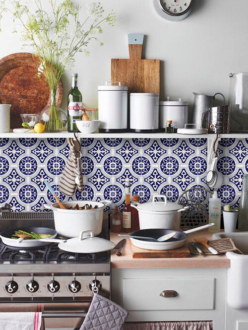 decorar um apartamento alugado - adesivo de azulejo para cozinha