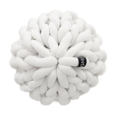 Almofada Tricot Cotton Flor Branca