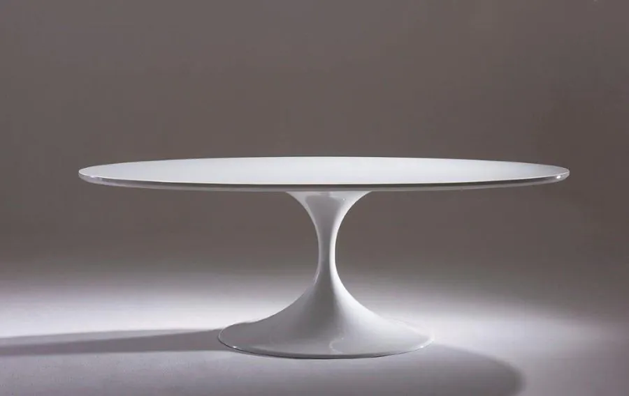 Mesa de Jantar Saarinen Oval Branca 5a5d0a76be89ba643f98c823ed1d6b98