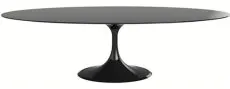 Mesa de Jantar Saarinen Oval Preta