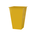 Vaso Alto Quadrado Amarelo Oka