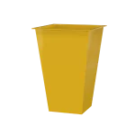 Vaso Alto Quadrado Amarelo Oka