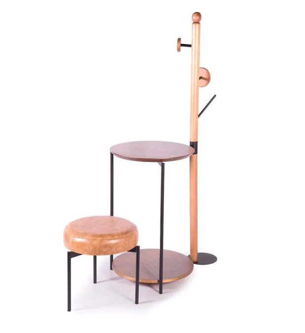 Cabideiro com Mesa e Banqueta Eli
