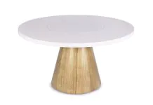 Mesa de Jantar Redonda Giratória Cone Branca