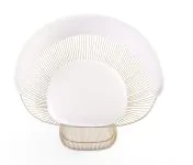 Cadeira Platner Branca e Dourada