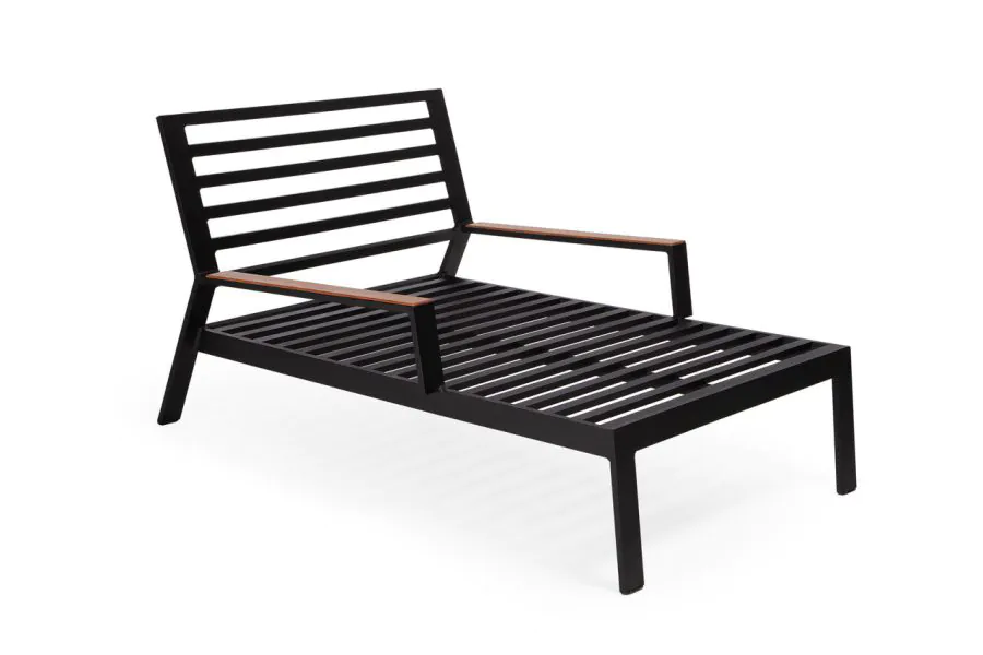 Chaise Área Externa Tróia Detalhe Madeira Chaise Área Externa Tróia Detalhe Madeira