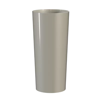 Vaso Redondo Prata Hurb Sem Borda