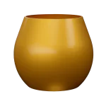 Vaso Redondo Dourado Twisty