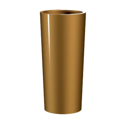 Vaso Alto Redondo Dourado Hurb