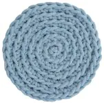 Tapete Tricot Cotton Redondo Azul