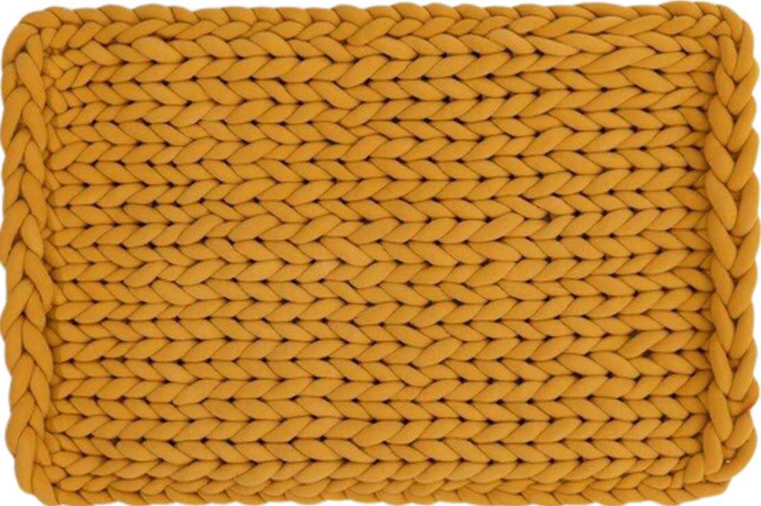 Tapete Tricot Cotton Retangular Amarelo