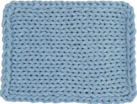 Tapete Tricot Cotton Retangular Azul