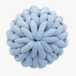 Almofada Tricot Cotton Flor Vermelha