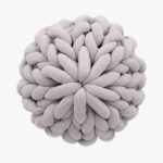 Almofada Tricot Cotton Flor Vermelha