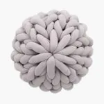 Almofada Tricot Cotton Flor Vermelha