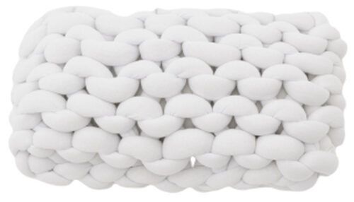 Almofada Tricot Cotton Retangular Nôa Branca