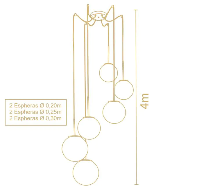 Luminária de Teto Pendente Style 6
