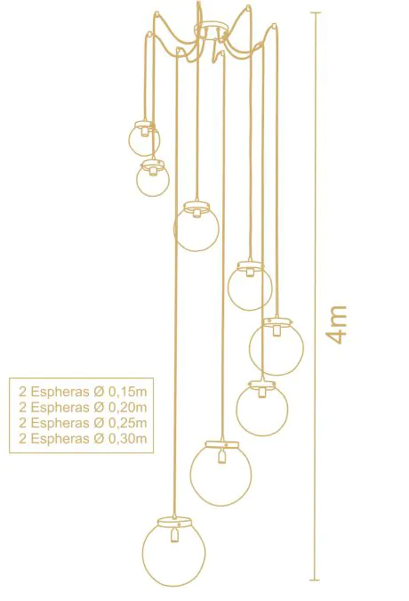 Luminária de Teto Pendente Lyra Cascata