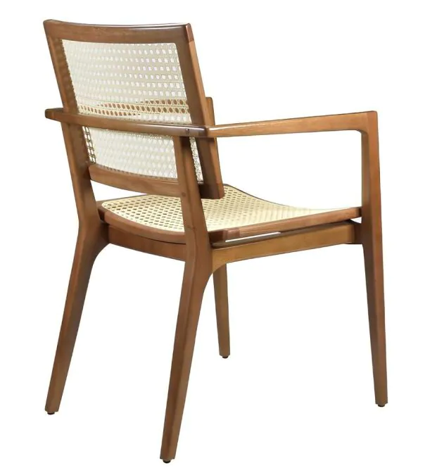 Cadeira em Palha Natural Cozy com Braços (2)