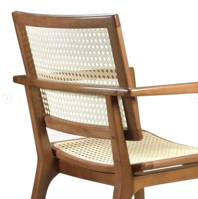 Cadeira em Palha Natural Cozy com Braços