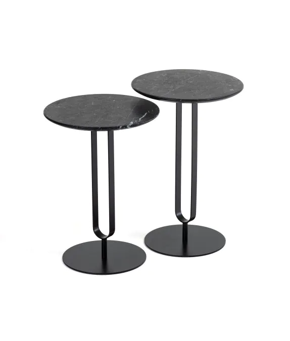 Mesa Lateral em Mármore Nero Awa