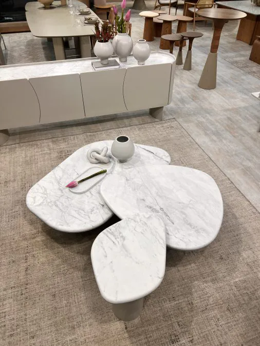 Mesa de Centro Orgânica Bertha em Mármore (7)