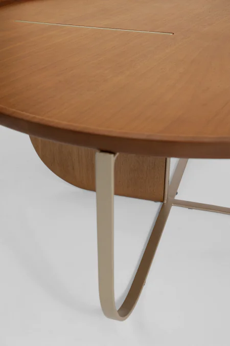 Conjunto de Mesa Lateral Redonda Outono (3)