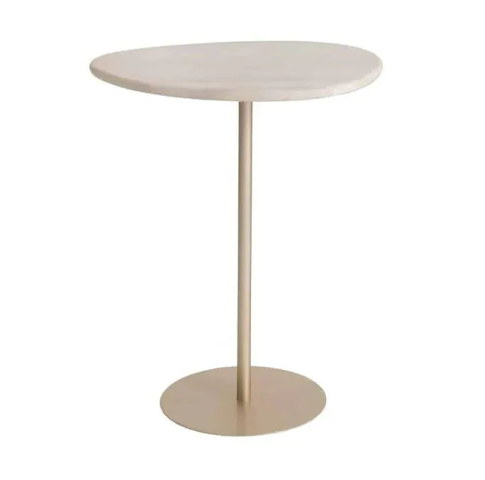 Mesa Lateral Orgânica em Mármore Travertino Blow Mesa Lateral Orgânica em Mármore Travertino Blow