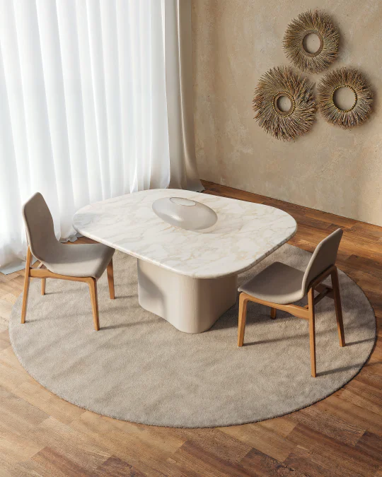 Mesa de Jantar Orgânica Tahos Em Mármore