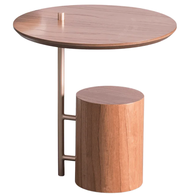 Mesa Lateral Redonda Fleury Laminada
