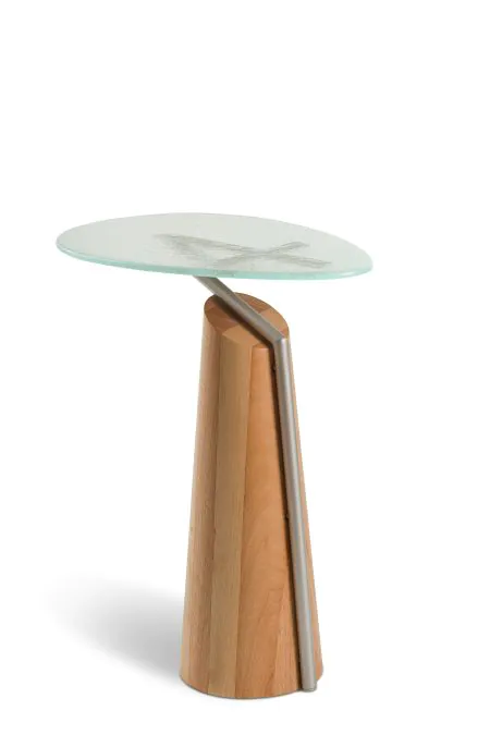 Mesa Lateral Orgânica Destiny em Vidro