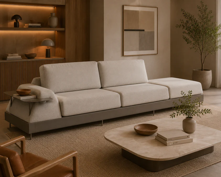 Sofá com Mesa Lateral Sampa