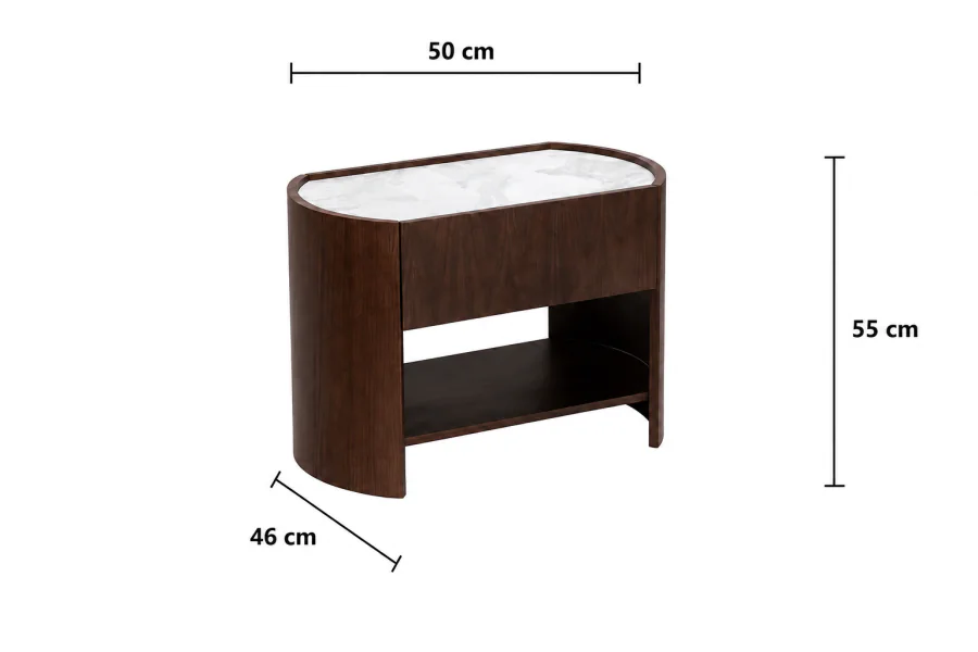 Mesa de Cabeceira Chipre 50cm