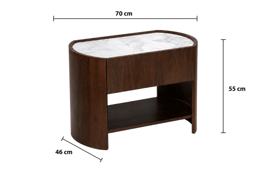 Mesa de Cabeceira Chipre 70cm