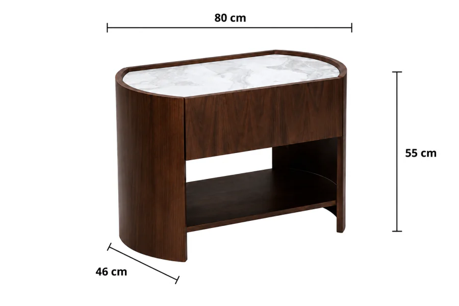 Mesa de Cabeceira Chipre 80cm