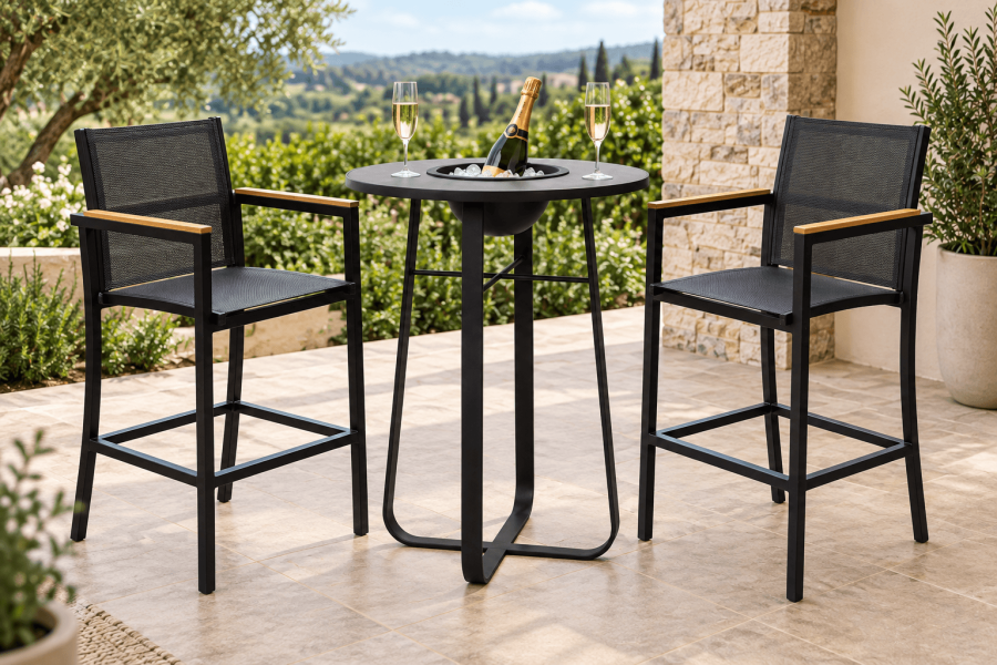Mesa Bistrô para Área Externa com Champanheira Sardenha