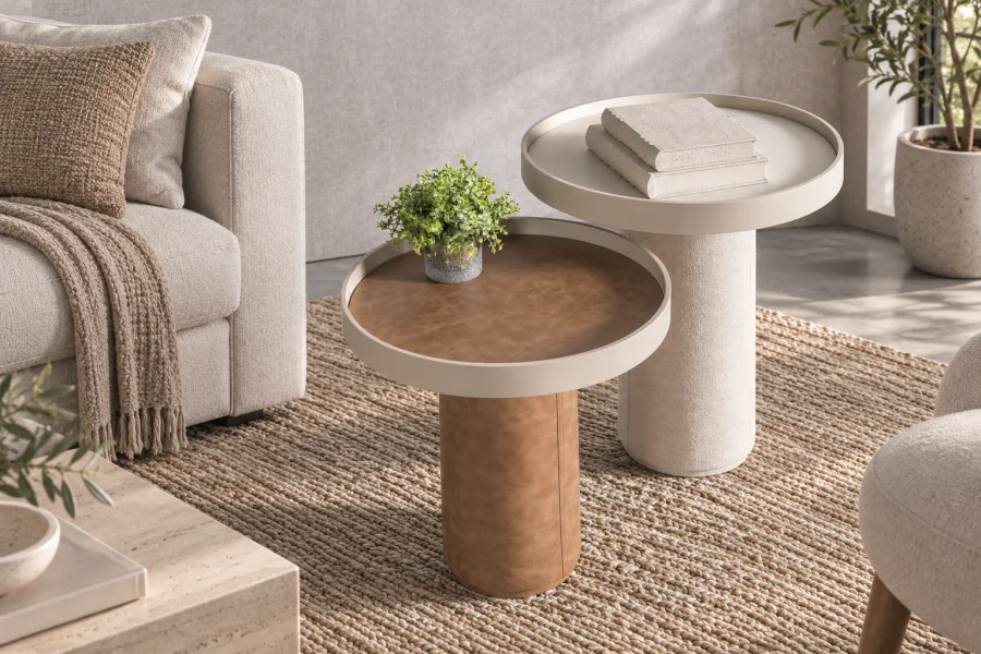 Mesa Lateral Yuna Couro