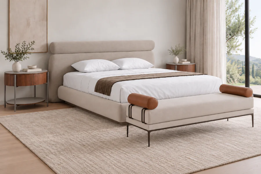 Mesa de Cabeceira Oval Olivar